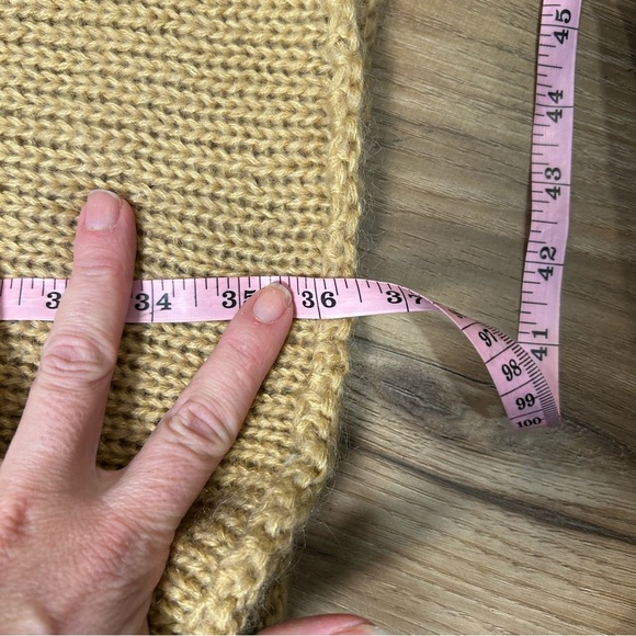 Soft Surroundings tan telluride topper long cardigan medium petite mohair wool - Picture 5 of 6